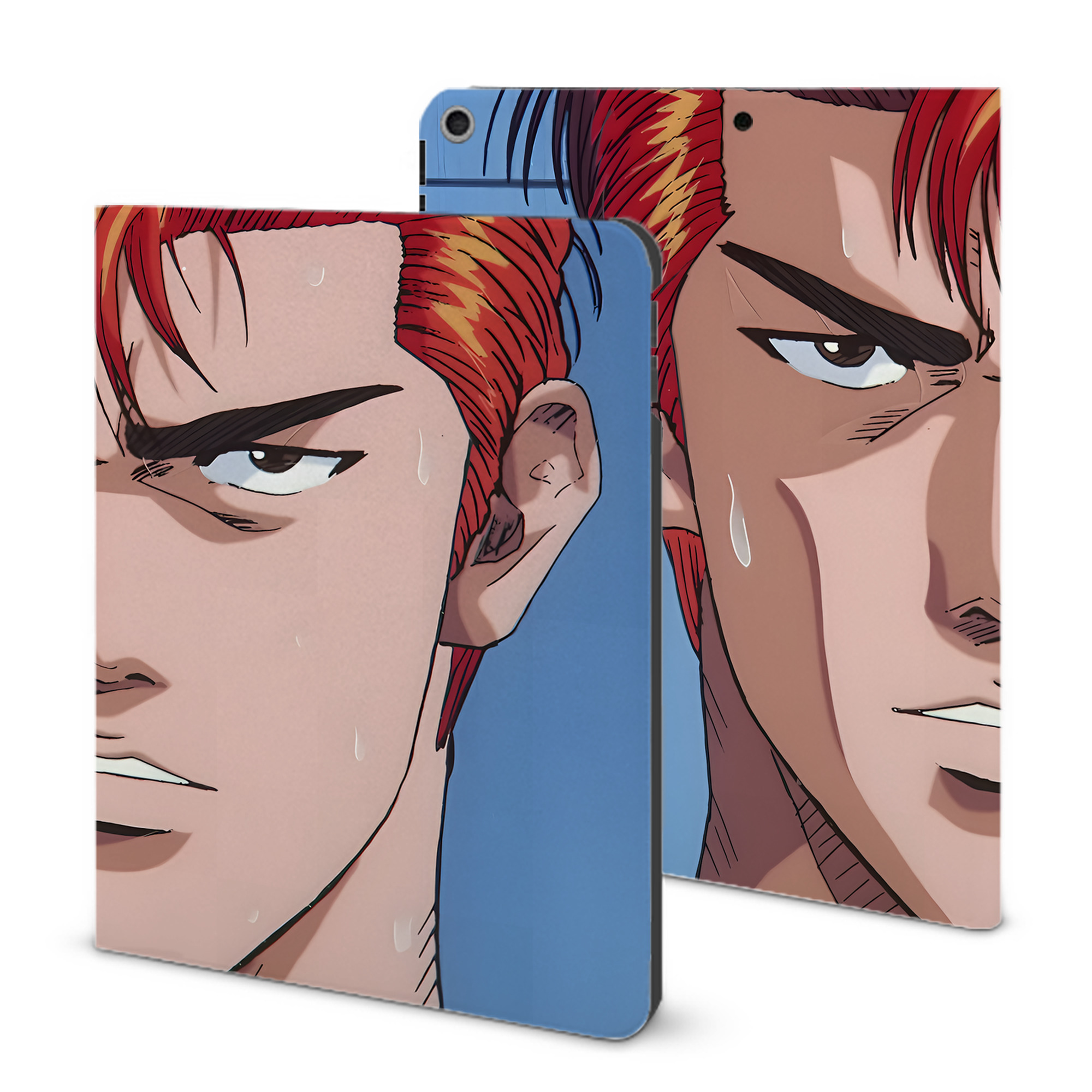 （画像用） SLAM DUNK／スラムダンク IPad ケース ブック型 PUレザー TPU 耐衝撃 軽量 薄型 ペン収納なし 全面保護 IPad 各モデル対応
